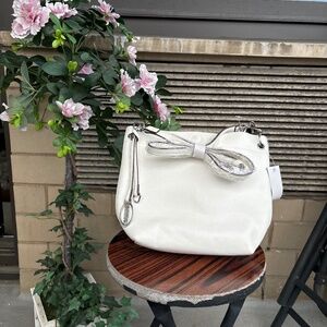 NWT Carlos Santana White Leather bag